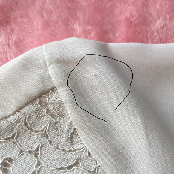 Calvin Klein White Embellished Bell Sleeve Blouse - Picture 7 of 7